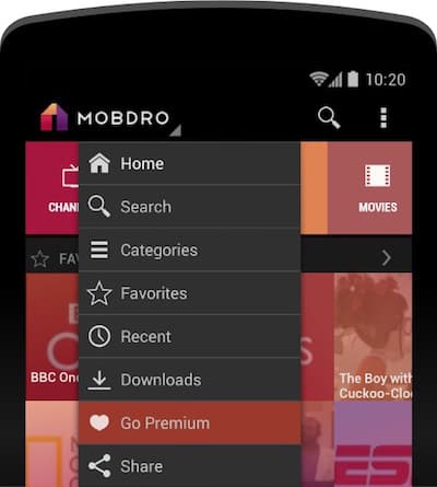 Go to mobdro Premium to enable Chromecast